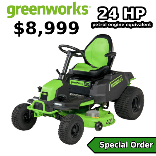 Greenworks 60V Battery Pro 42” Ride-On Lawn Mower